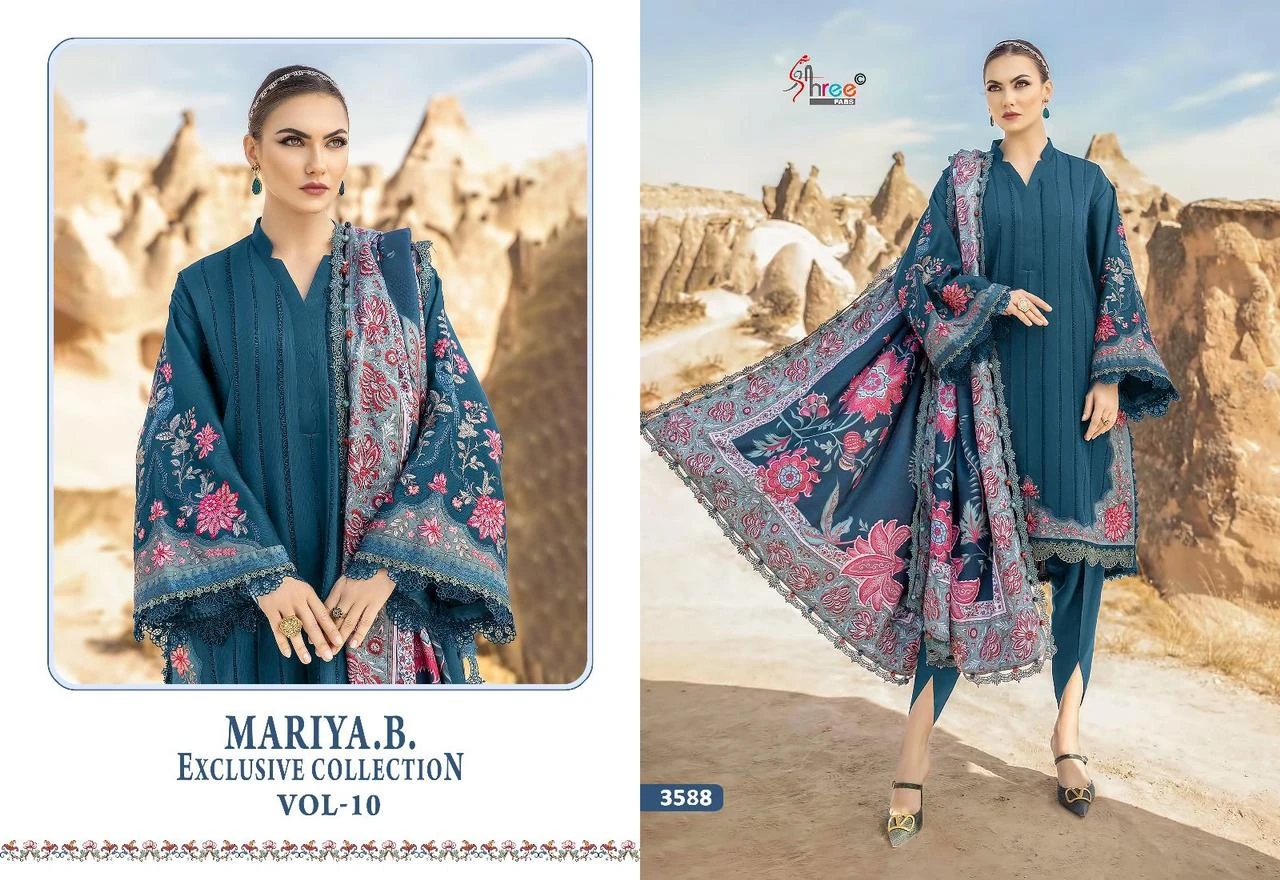Shree Fab Mariab Exclusive Collection Vol 10 Pure Rayon Cotton Wholesale Pakistani Salwar Suit Catalog — Wholesale Salwar Suits, Shree Fabs wholesale from Surat - Gallery Image 2
